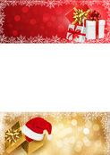 Cadeaux scintillants et flocons de No&euml;l